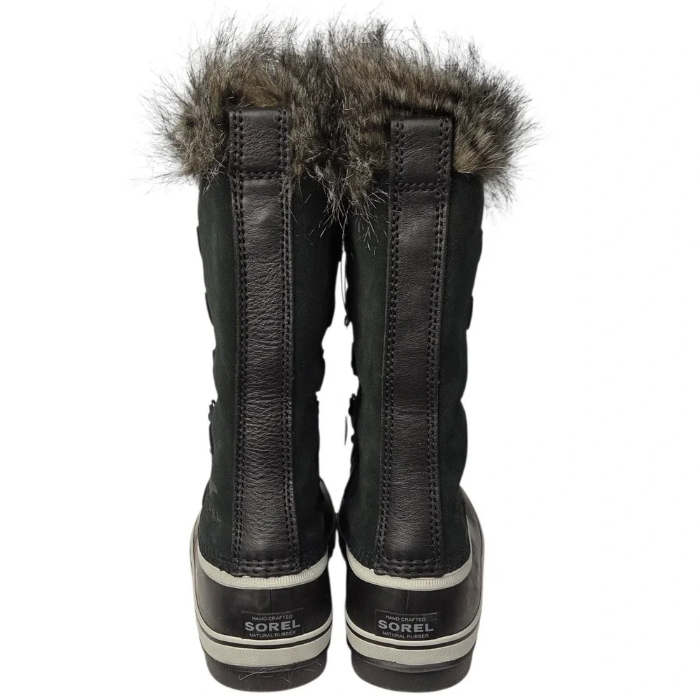 Sorel‎ Joan of Arctic Boots Womens 10 Black Waterproof Winter Snow Faux Fur NWT